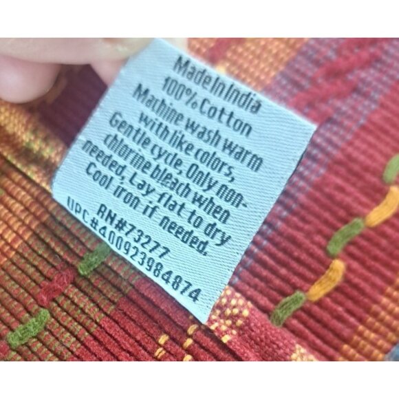 Bobby Flay Festive Placemats Set of 4 Striped Rainbow Southwest Woven 14x20 - Picture 5 of 5